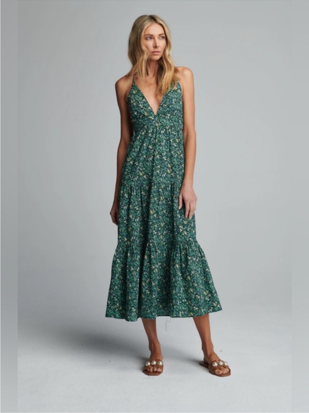 We Are Sundays Felton Maxi Dress Green NWT Large